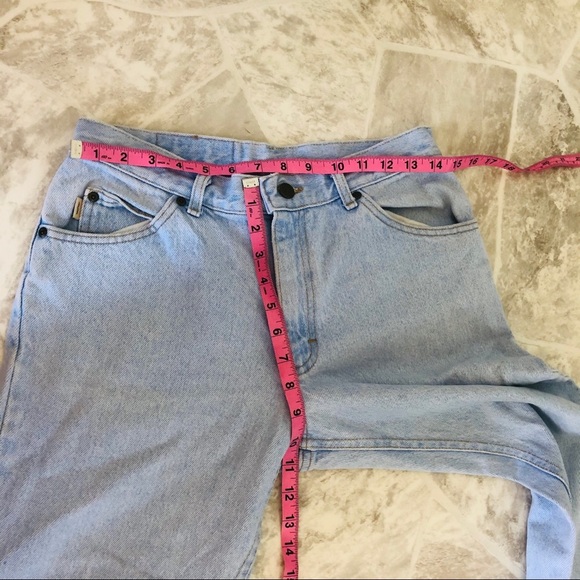 VINTAGE RIDDERS light wash cotton high waisted unisex mom jeans size 31 X 30 - Picture 7 of 8